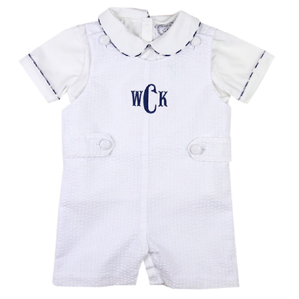 Connor Seersucker Shortall in White