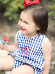 Bailey Summer Bubble in Navy Gingham