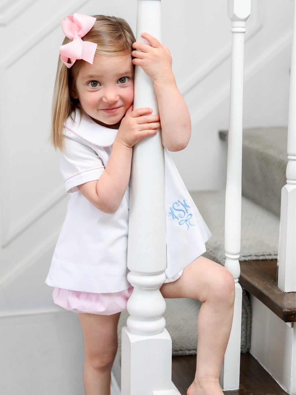 Sawyer Gingham Swing Set in Pink