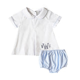 Sawyer Gingham Swing Set in Blue