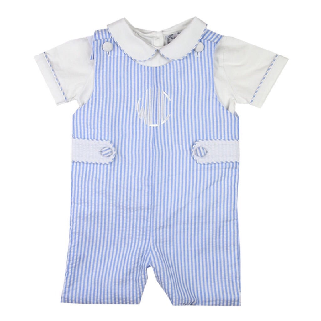 Connor Seersucker Shortall in Light Blue