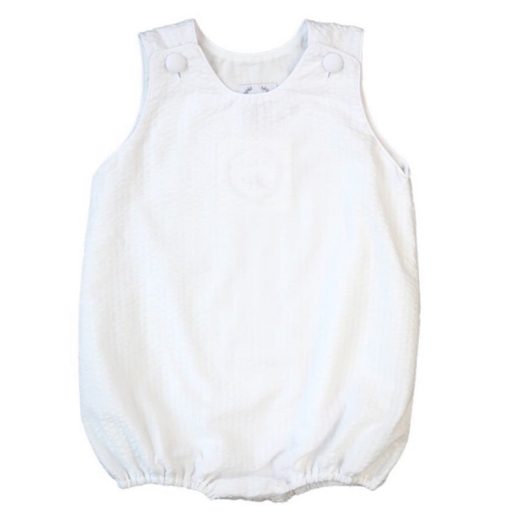 Bailey Summer Bubble in White Seersucker