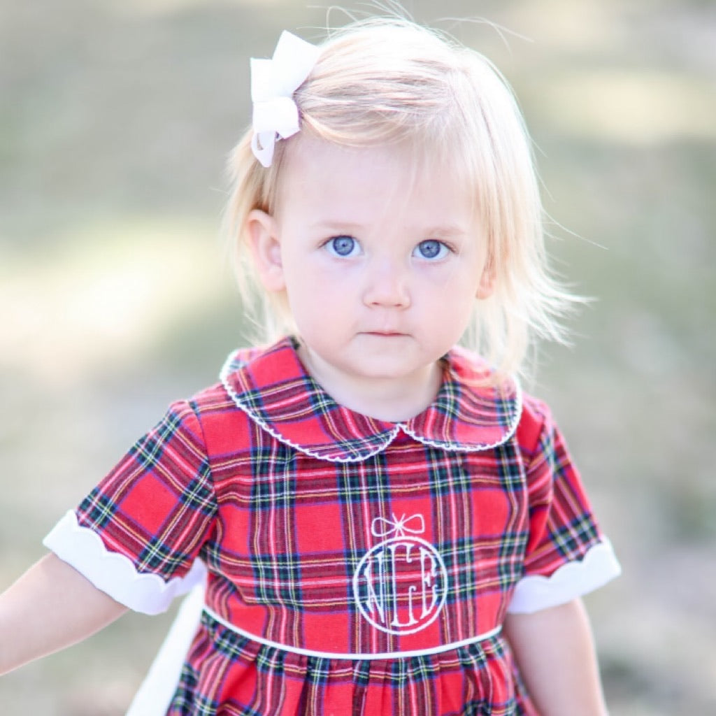 Tabitha Red Tartan Girl Bubble