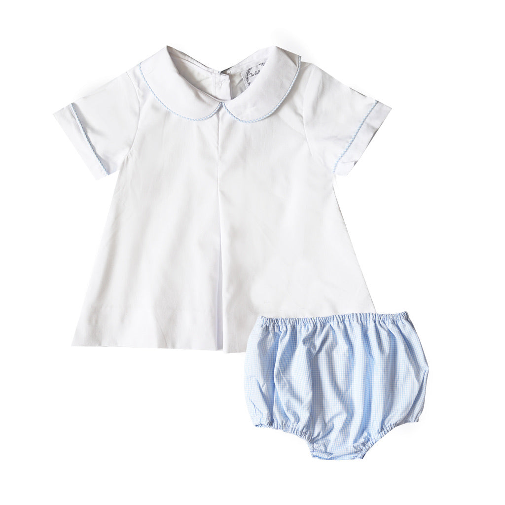 Sawyer Gingham Swing Set in Blue
