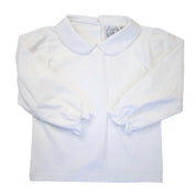 Girls Long Sleeve Peter Pan Collar Shirt