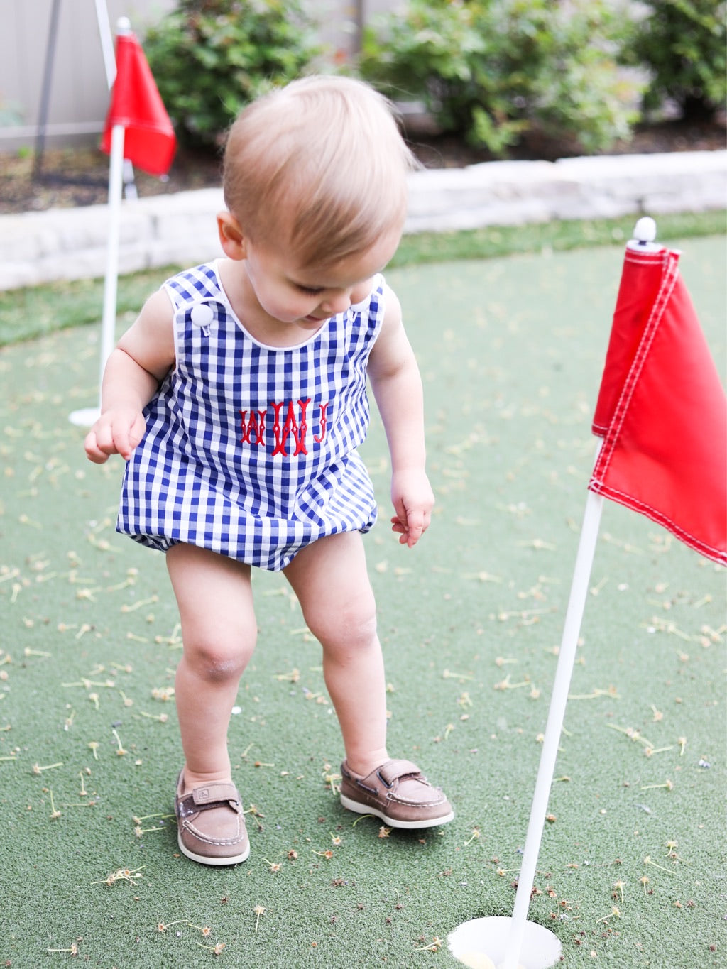 Bailey Summer Bubble in Navy Gingham