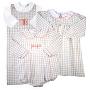 Autumn Khaki Gingham Unisex Bubble