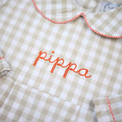 Autumn Khaki Gingham Unisex Bubble