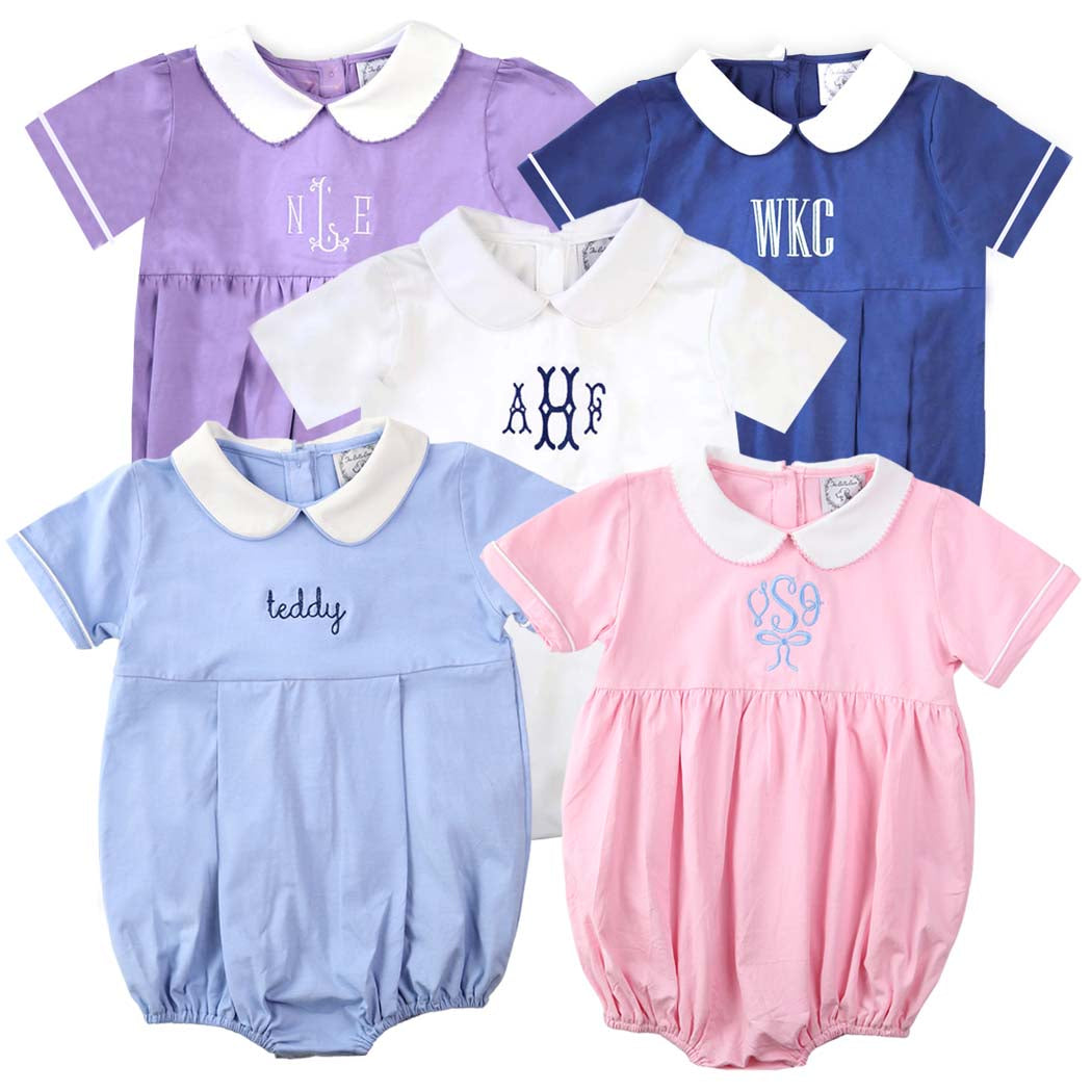 Baby Blue Laine Short-Sleeve Bubble Bodysuit