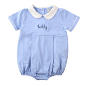 Baby Blue Laine Short-Sleeve Bubble Bodysuit