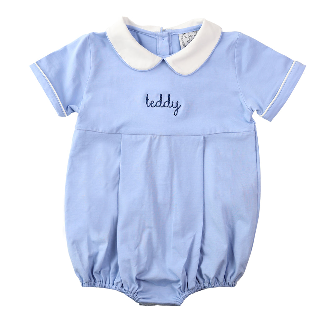 Baby Blue Laine Short-Sleeve Bubble Bodysuits