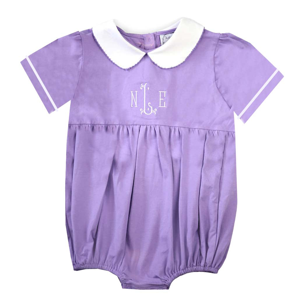 Lilac Laine Short-Sleeve Bubble Bodysuit