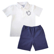 Parker Navy Oxford Shorts