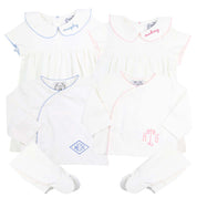 Baby Blue Picot Baby Set