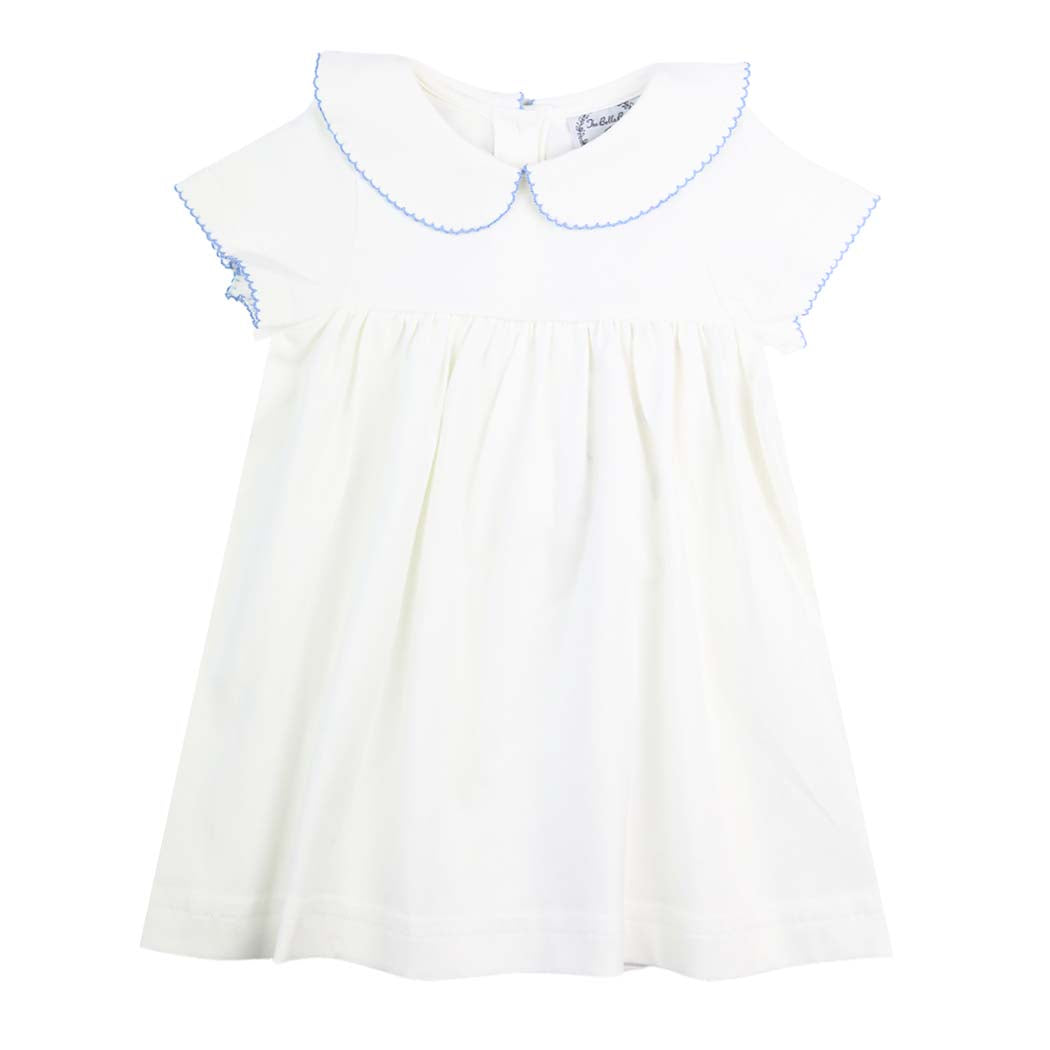 Baby Blue Picot Baby Day Gown