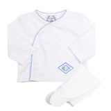 Baby Blue Picot Baby Set