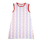Patriotic Floral Sleeveless Dress