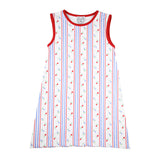Patriotic Floral Sleeveless Dress