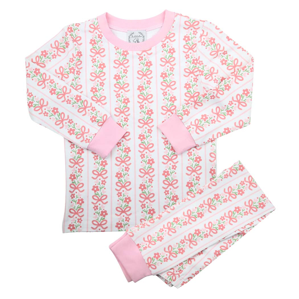 Floral & Bow Print Loungewear Set