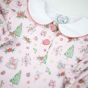 Pink Christmas Scene Romper