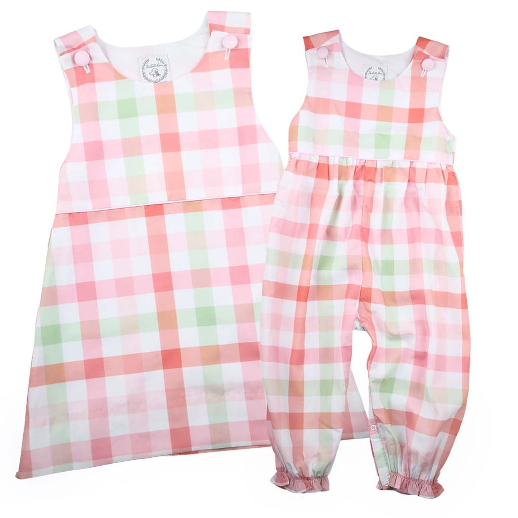 【naa】BACK RIBON ROMPER gingham Neon Orange Gingham Romper - Dolman Sleeve Romper - Romper