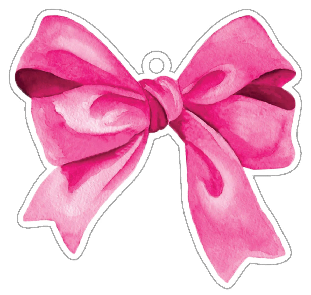 Pink Bow Die-Cut Gift Tags