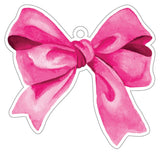 Pink Bow Die-Cut Gift Tags