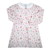 Pink Christmas Scene Dress