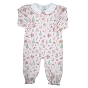 Pink Christmas Scene Romper