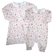 Pink Christmas Scene Romper