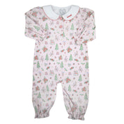 Pink Christmas Scene Romper
