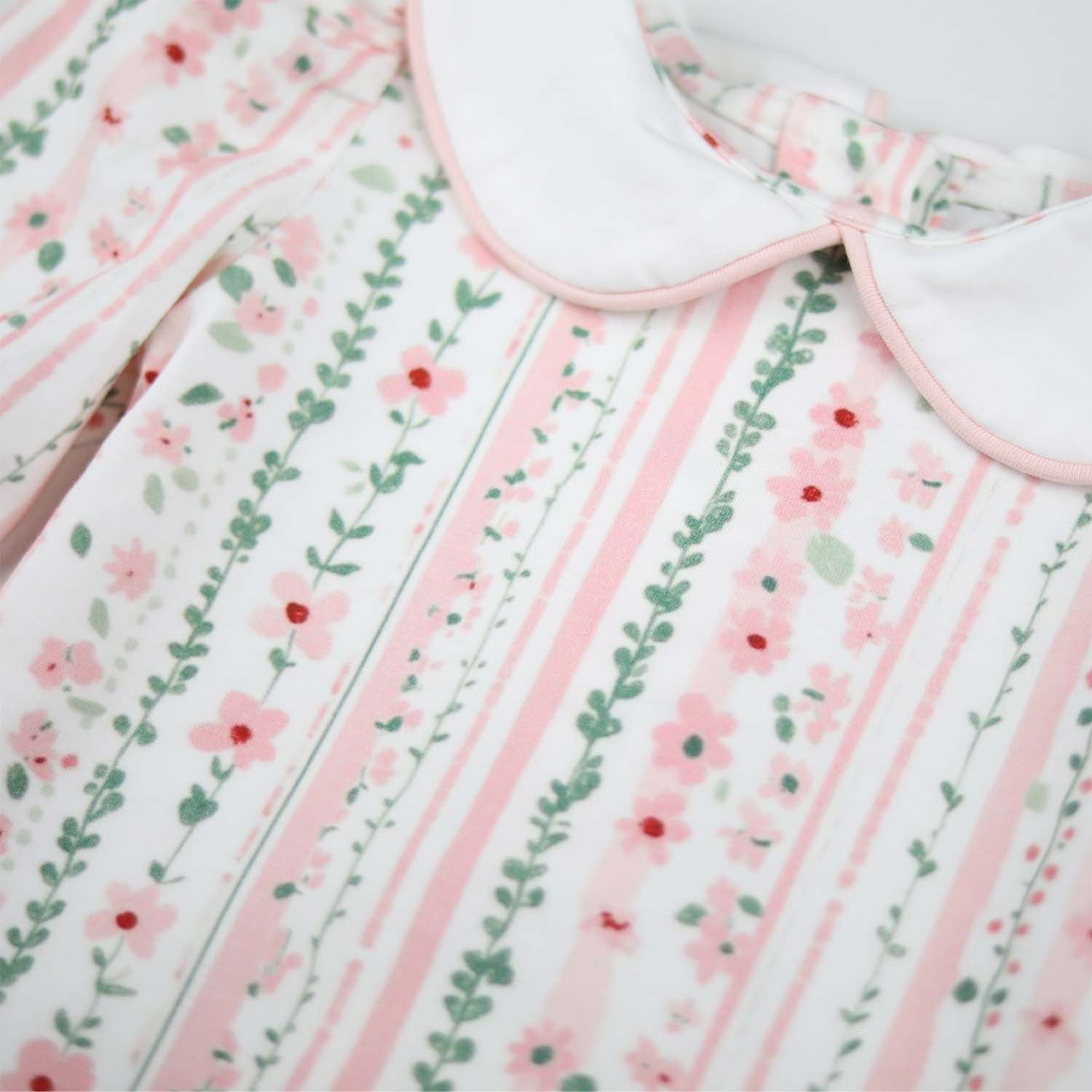 Pink Floral Baby Gown
