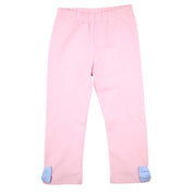 Pink Leggings with Baby Blue Bows