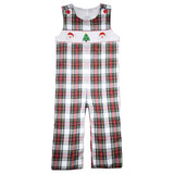 White Tartan Smocked Santa Christmas Longall