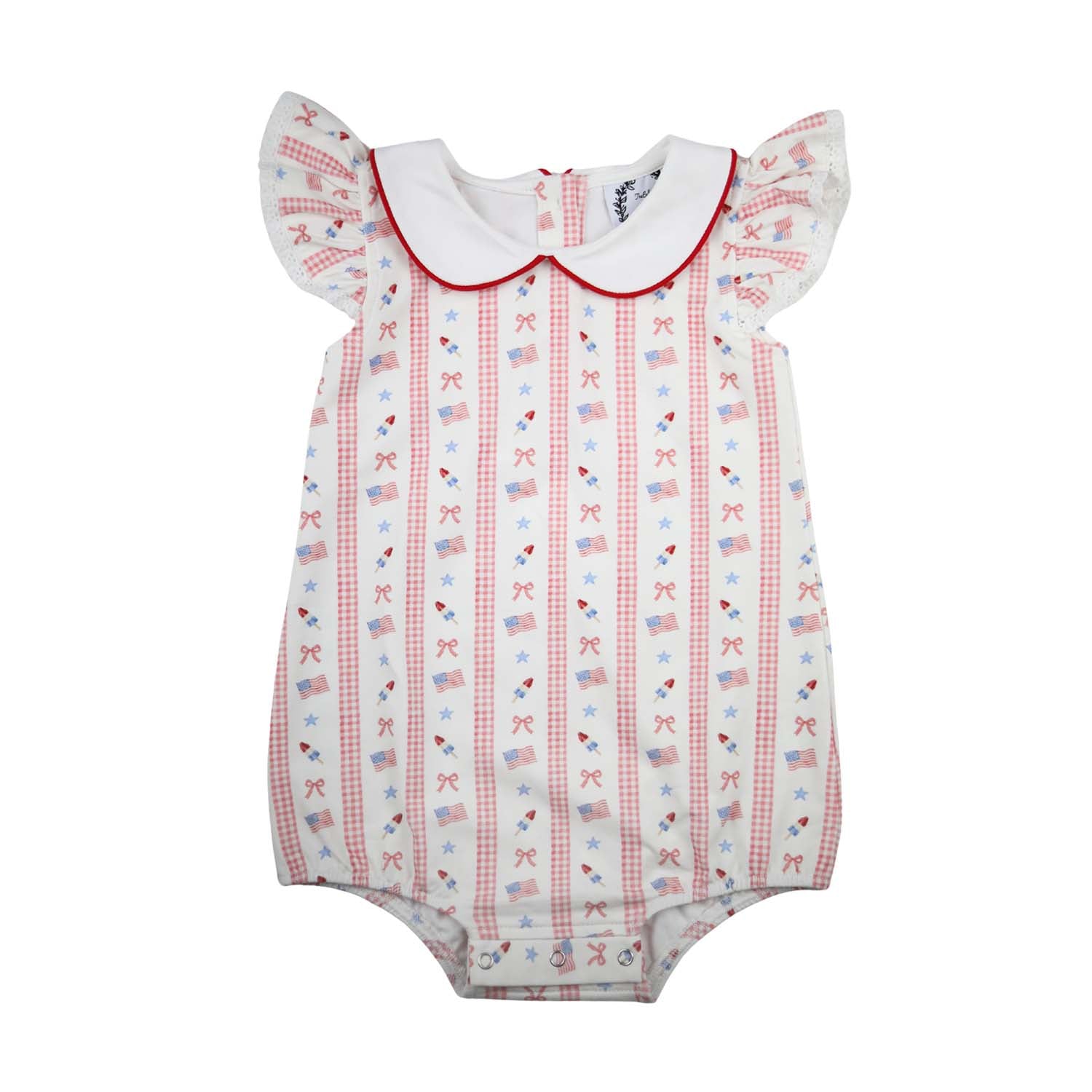 Patriotic Flags & Popsicles Ruffle Bubble