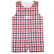 Boys Red & Blue Gingham Shortall