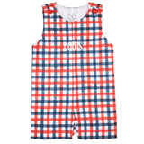 Boys Red & Blue Gingham Shortall