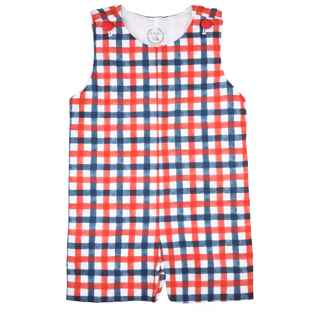 Boys Red & Blue Gingham Shortall