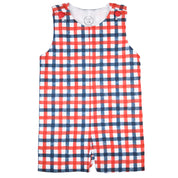 Boys Red & Blue Gingham Shortall