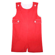 Valentine's Day Red Corduroy Shortall