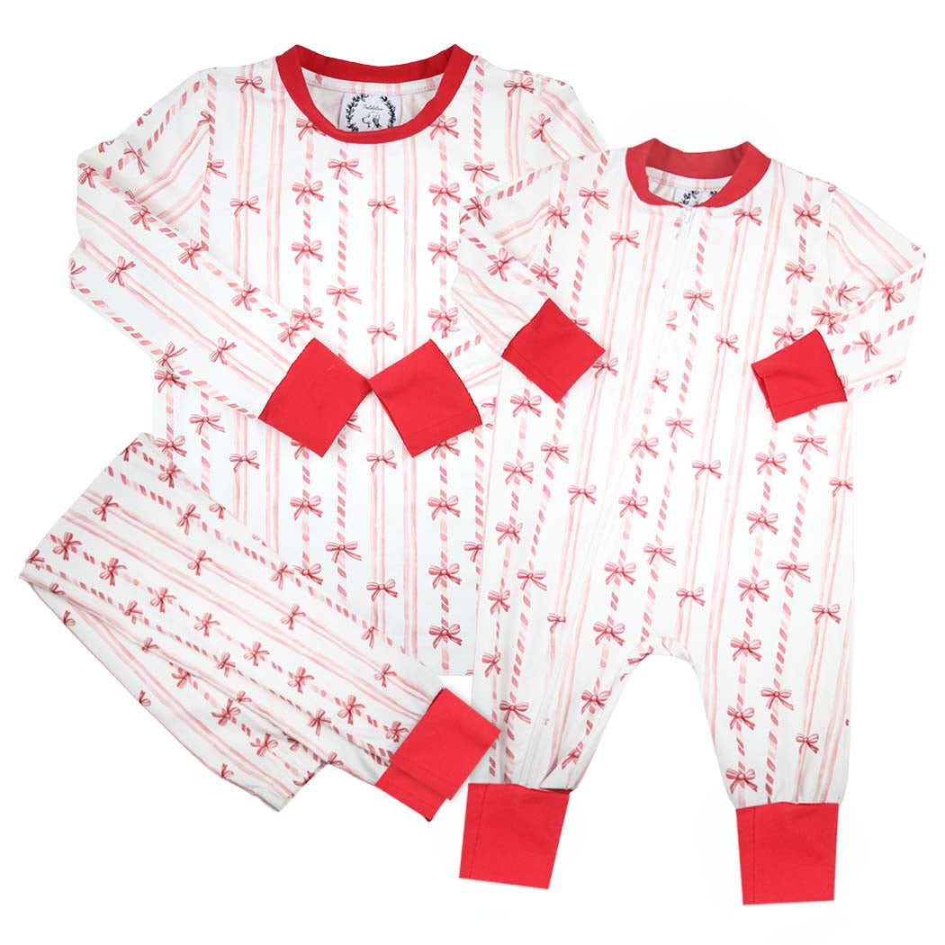Christmas Bow Zippy Romper