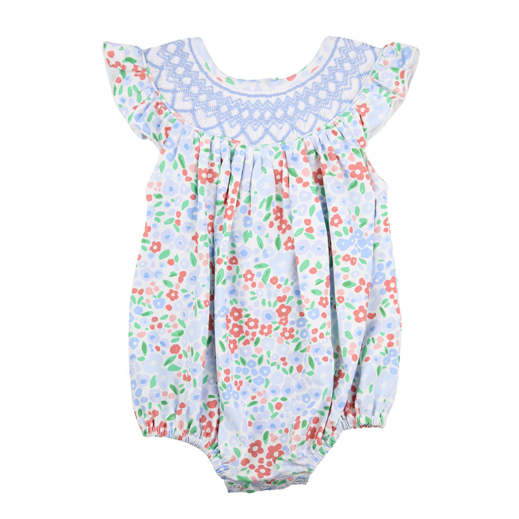 Annie Smocked Floral Bubble