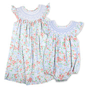 Annie Smocked Floral Bubble