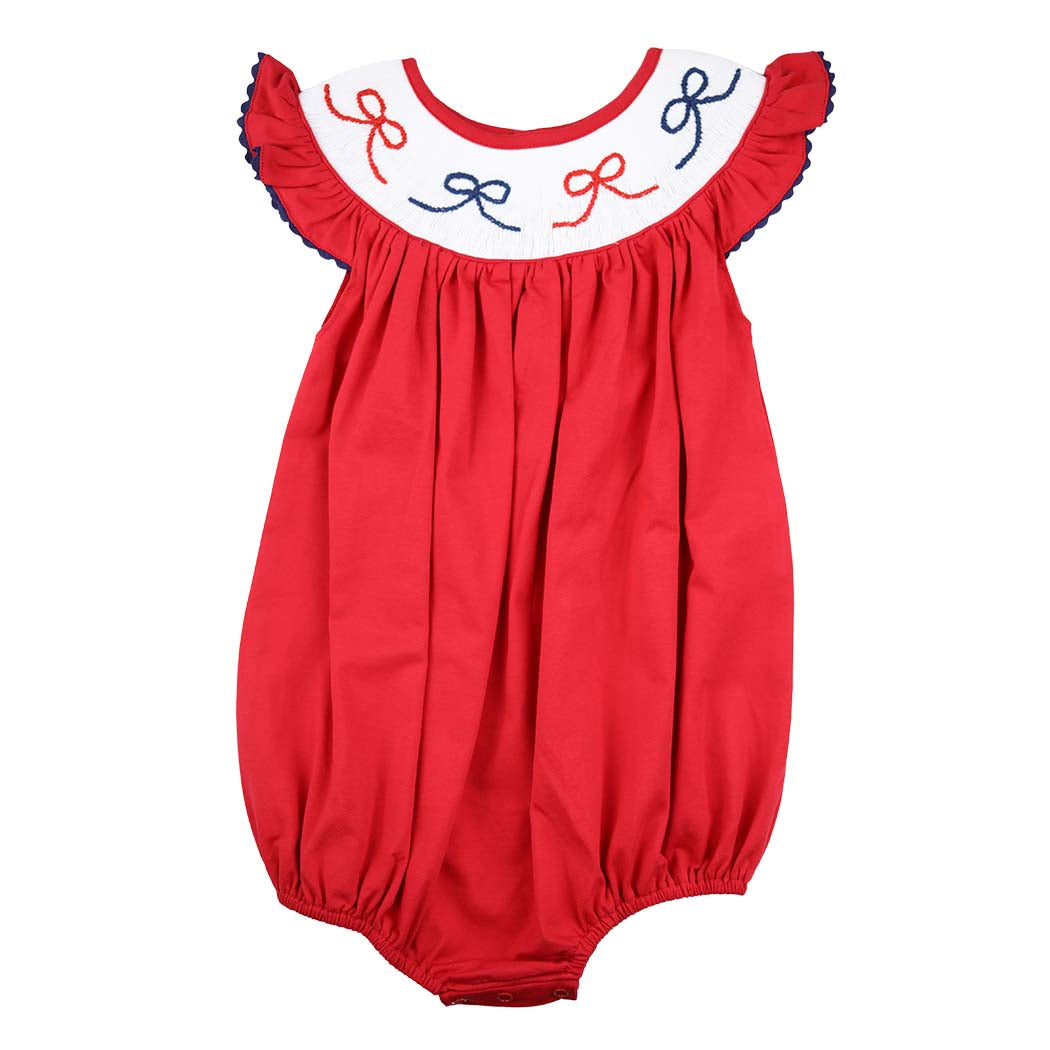 Girls Smocked Bows Bubble