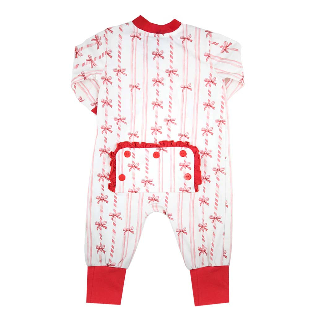 Christmas Bow Zippy Romper