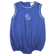 Navy Bubble with White Ric Rac