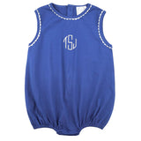 Navy Bubble with White Ric Rac