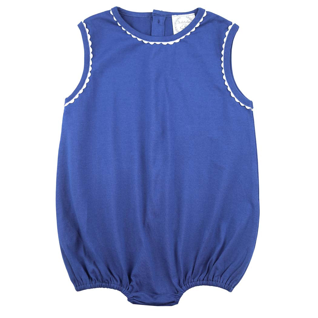 Navy Bubble with White Ric Rac