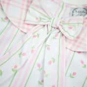 Pink Rosebud & Plaid Sleeveless Bubble