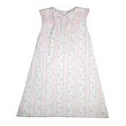 Pink Rosebud & Plaid Sleeveless Dress